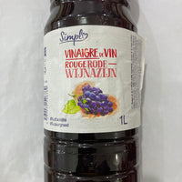 Vinaigre de vin rouge la bouteille 1L