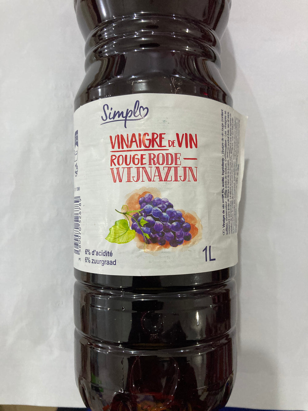 Vinaigre de vin rouge la bouteille 1L