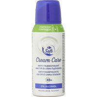 Déodorant Spray 1/4 crème hydratante 48h CARREFOUR SOFT la bombe de 100mL DLC: 03-MAR26
