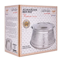 Almarjan 10000mL Harisa Collection Stainless Steel Hot Pot Silver - STS0292468