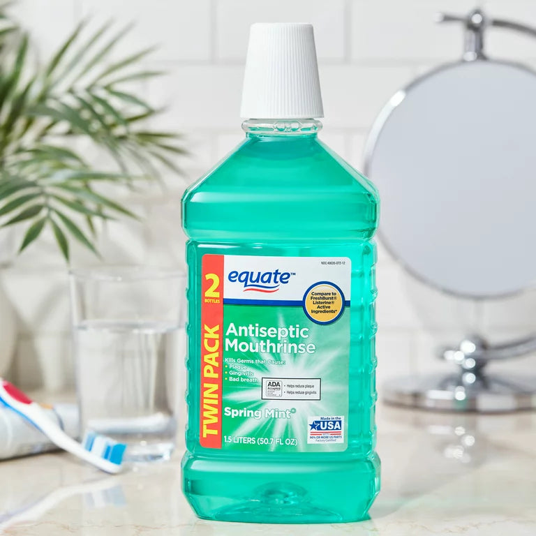 Equate Antiseptic Mouthrinse, Spring Mint, 1.5L DLC: 18-OCT24