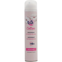 Déodorant 48 h coton CARREFOUR SOFT la bombe de 200mL DLC: 06-MAR26