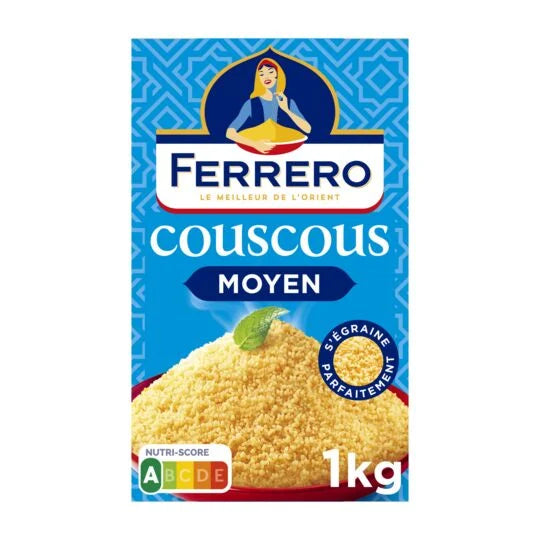 Couscous moyen FERRERO COUSCOUS 1kg DLC: 01-MAR25