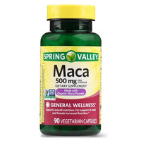 Spring Valley Maca Dietary Supplement 500 mg 90 count DLC: 11/25