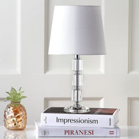 
              Lampe de table Clear Crystal Cube avec abat-jour blanc cassé (lot de 2)
            