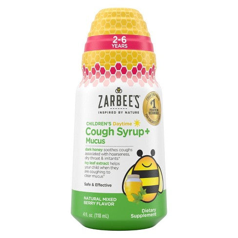 Zarbees Children’s DAYTIME Cough Syrup + Mucus 2-6yrs DLC: 11/2024 MCI