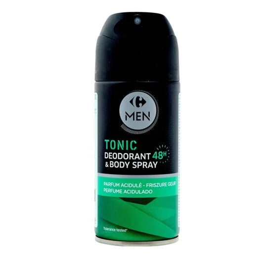 Déodorant Tonic 48h CARREFOUR la bombe de 150mL DLC: 09-FEV26