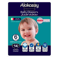 Alokozay Baby Diapers Couches Pour Bébés 6 (15+ Kg) 14 Couches