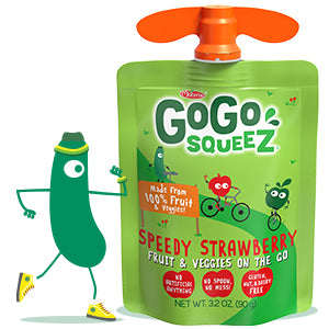 Gogo Squeez 100% Fruit & Veggies Speedy Strawberry 90g DLC: 09 NOV 2023
