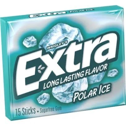 Extra Sugarfree Gum, Polar Ice - 15 ct DLC: Jul/2026