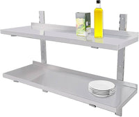 
              Etagère murale en acier inoxydable 140/30cm
            