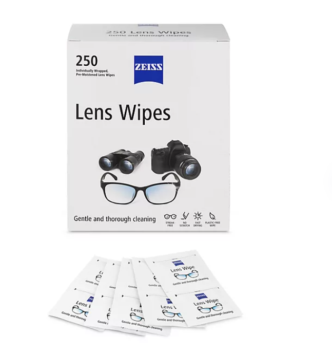ZEISS Pre-Moistened Eyeglass Lens Cleaning Wipes, 250 ct.