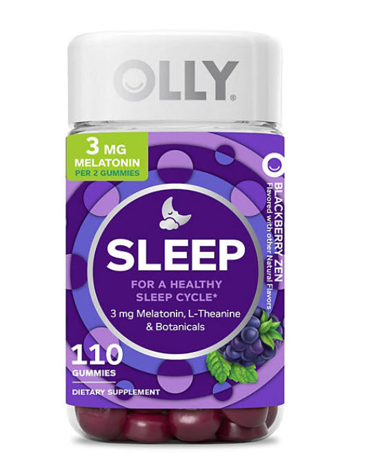 OLLY Restful Sleep Gummies, Blackberry, 110 ct.
