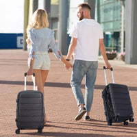 Valise à roulettes rigide de 21 pouces, Noire