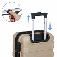 
              21" Travel Carry-on Luggage Trolley Wheeled Suitcase Hardside Luggage Set
            