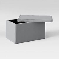 
              Collapsible Double Dorm Storage Ottoman Gray - Room Essentials LPFN976557
            