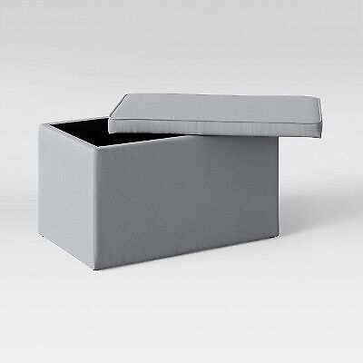 Collapsible Double Dorm Storage Ottoman Gray - Room Essentials LPFN976557