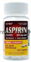 Aspirin 325mg A&Z 100 Tablets