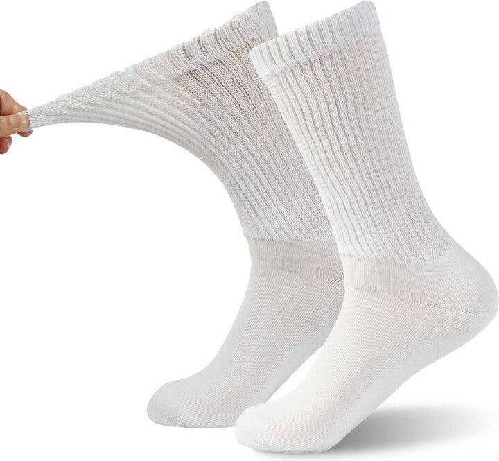 Thread Linens Men Diabetic Non-Binding Loose Socks 100% Cotton