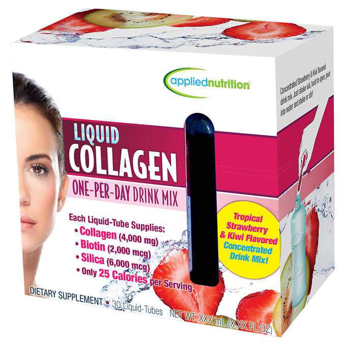 Applied Nutrition Liquid Collagen Drink Mix 4000 mg., 30 Tubes DLC Dec 2025