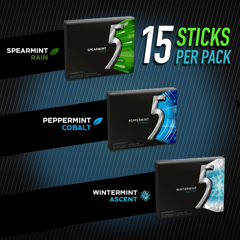 Wrigley's 5 Gum Mint Sugar-Free Chewing Gum Bulk Variety Pack 15 pc.
