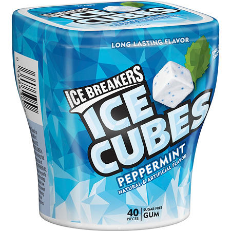 Ice Breakers Ice Cubes Gum Peppermint 40 ct