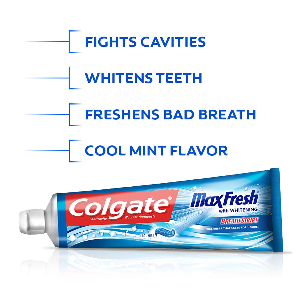 Colgate MaxFresh Toothpaste, Cool Mint 215g DLC: janv21
