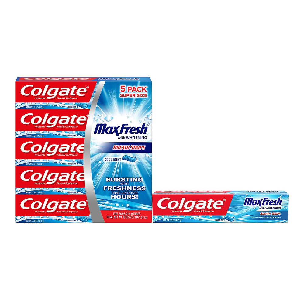 Colgate MaxFresh Toothpaste, Cool Mint 215g DLC:22-Dec-22