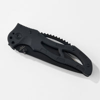 Black Stainless Steel Stealth Pocket Knife