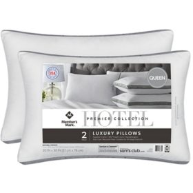 Member's Mark Hotel Premier Collection Bed Pillows, 2 Pack