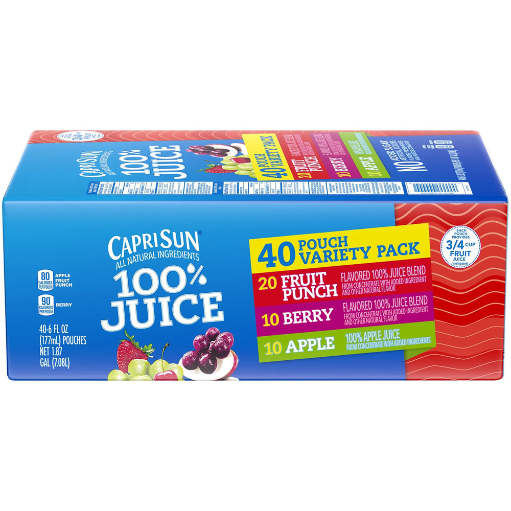 Capri Sun 100% Juice Variety Pack 6oz/177mL DLC 17 AVRIL 2021