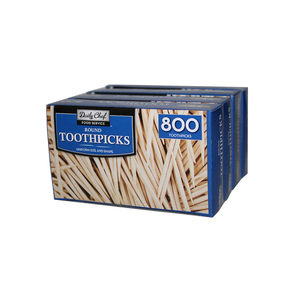 Daily Chef Round Toothpicks (4 boxes, 800 ct. each)