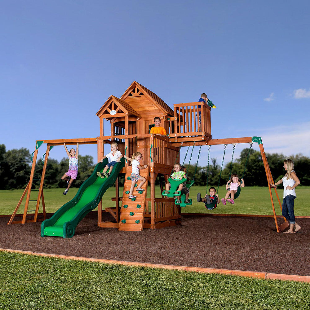 Backyard Discovery Skyfort II - In Club Only - Cedar Swing Set/Playset