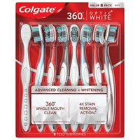 Colgate Optic White 360 Manual Toothbrush, Soft (8 pk.)