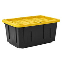 Member's Mark 27 Gallon Heavy-Duty Storage Tote, Black/Yellow, 1 unit