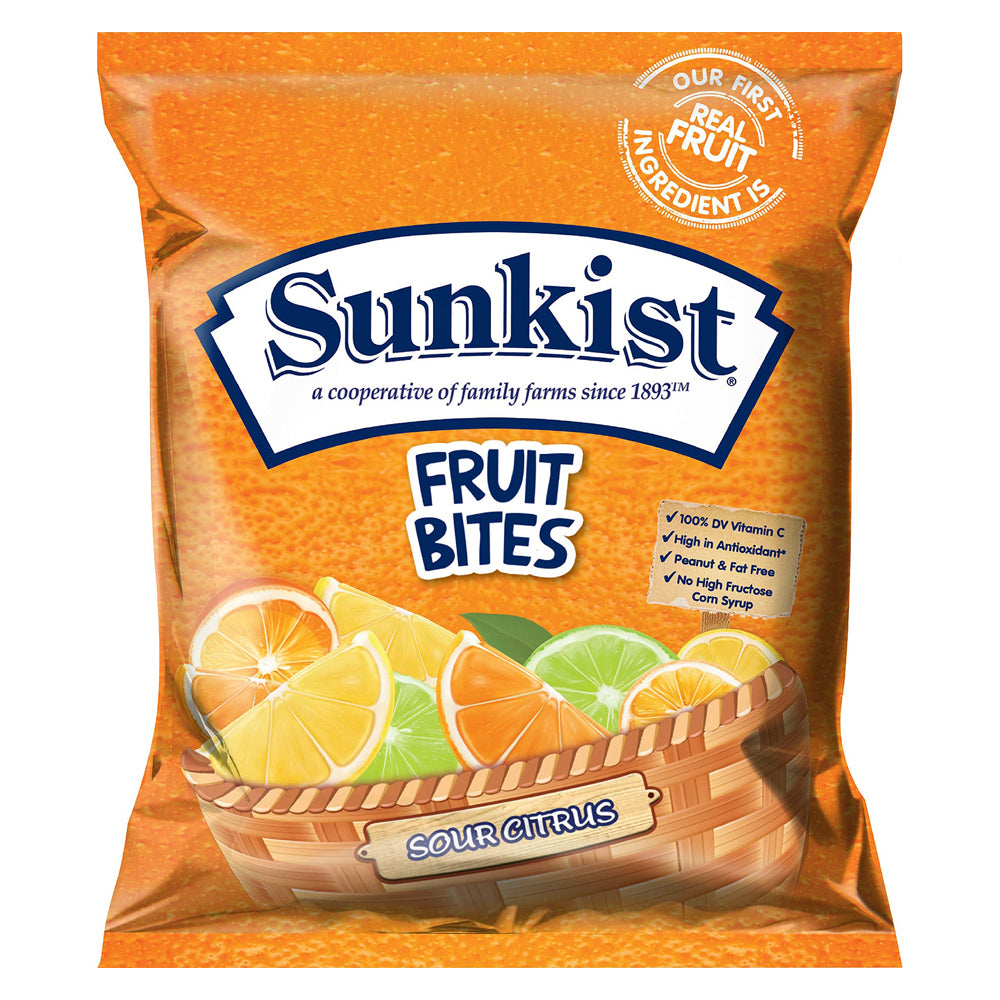 Sunkist Fruit Gummies 3.5 Oz / 100 G Sour Citrus