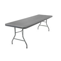 Cosco 96-in x 30-in Rectangle Resin Gray Folding Table