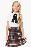 
              Toast Girls School Uniform Adjustable Waist Plaid Scooter Skirt
            