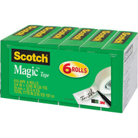 Scotch® Magic Tape, 3/4" x 900", 6pk
