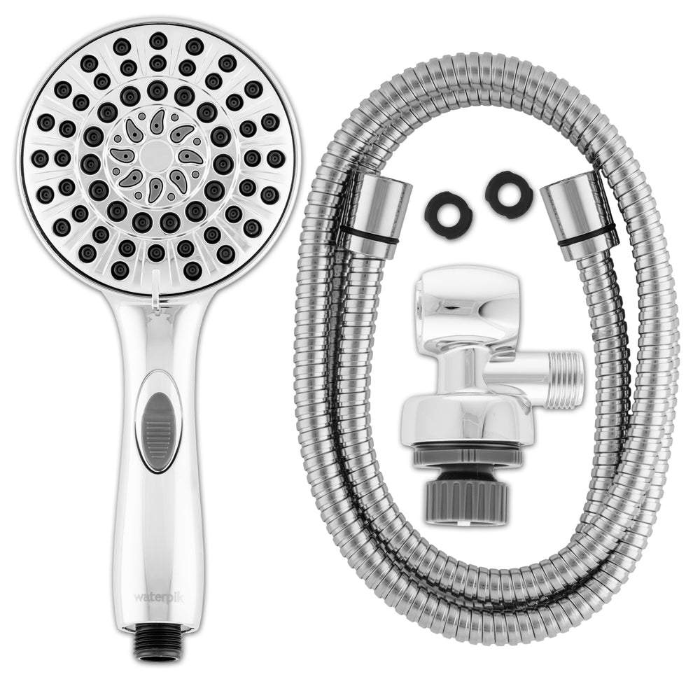8ft Easy Reach Hose Hand Held Shower Head Chrome - Waterpik