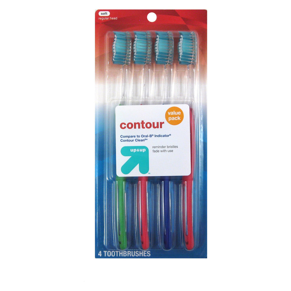 Contour Toothbrush - 4ct - Up&Up™ (Compared to Oral-B Indicator Contour Clean)