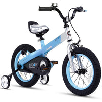 RoyalBaby Buttons Matte Blue 14 inch Kid's Bicycle With Training Wheels 14-15