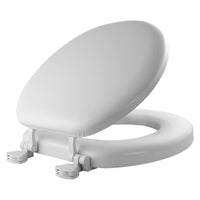 Mayfair Round Cushioned Vinyl Soft Toilet Seat wit