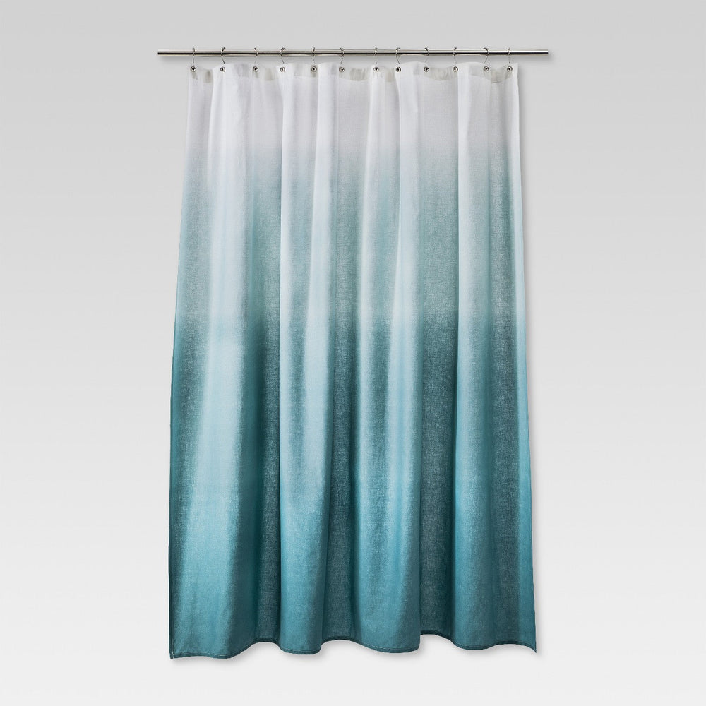 Ombre Shower Curtain Teal - Threshold