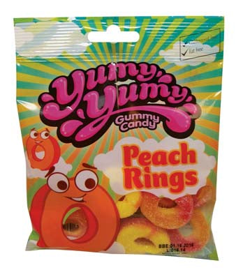 Yumy Yumy Gummies 4.5 Oz Peach Rings