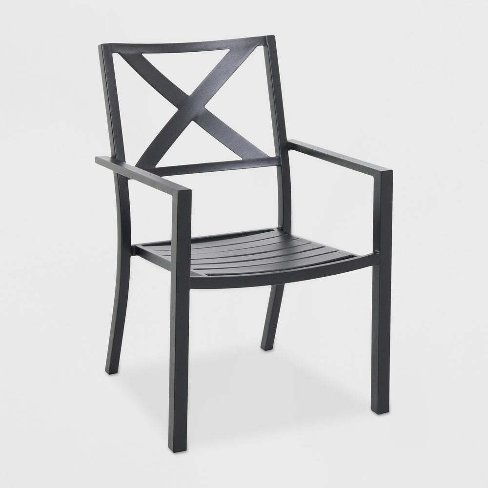 Afton Metal X Back Chair Black - Threshold™