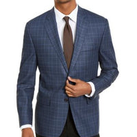 Navy Plaid 38 SHORT NAVY