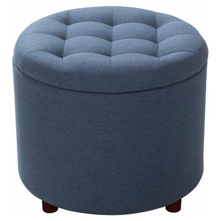 Ottoman w/ Tray-Navy