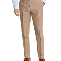 BROWN PIN LINEN PNT