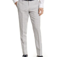 Grey Plaid Linen Pnt 30X30 GRAY